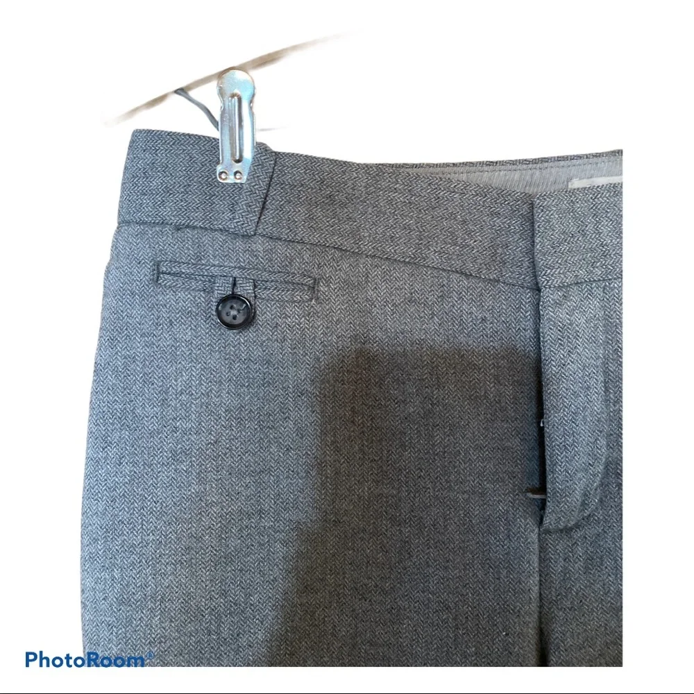 Banana Republic Martin Fit Gray Dress Wool Pants Trousers Size: 6 Long